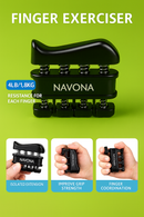 Grip Trainer Kit: Adjustable Hand Gripper,Finger/Hand Exercisers,Stress Ball & Forearm Ring for Muscle Build & Injury Recovery